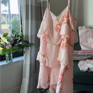 a new day Pink Floral Midi Dress